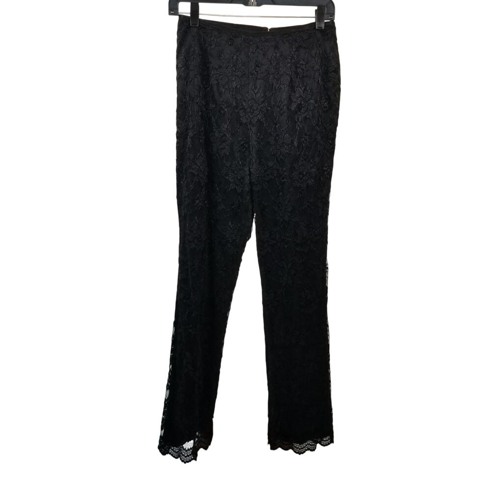 J.R. Nites By Caliendo Black Lace Lined Fancy Pants Vintage Good Cond  Size 6